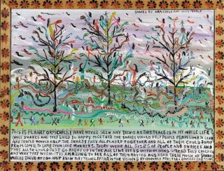 Howard Finster - Snakes of Orpichili and Happy People