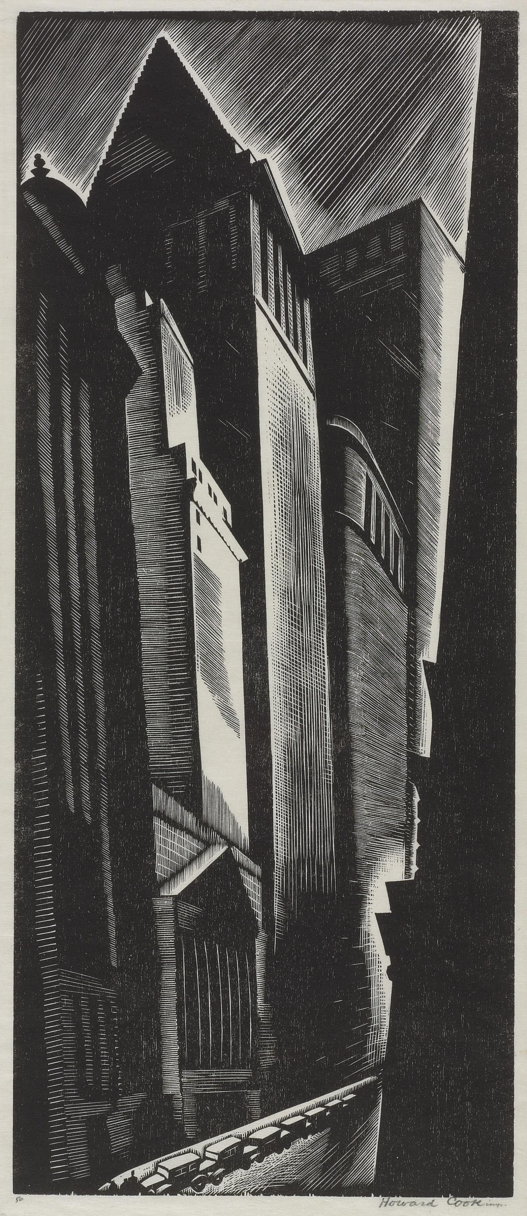 Howard Norton Cook - Canyons, New York (Duffy 76)