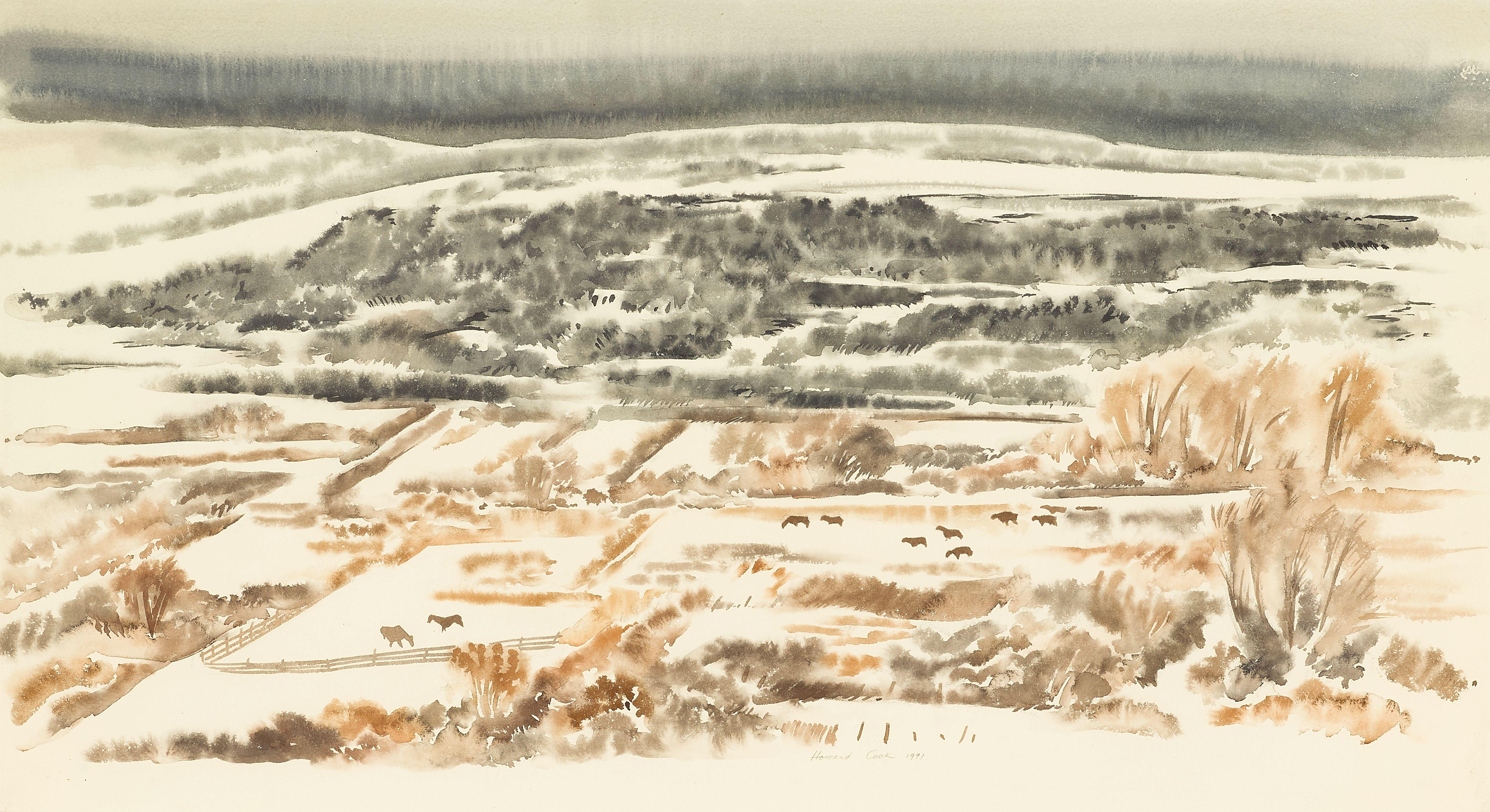 Howard Norton Cook - Taos Landscape