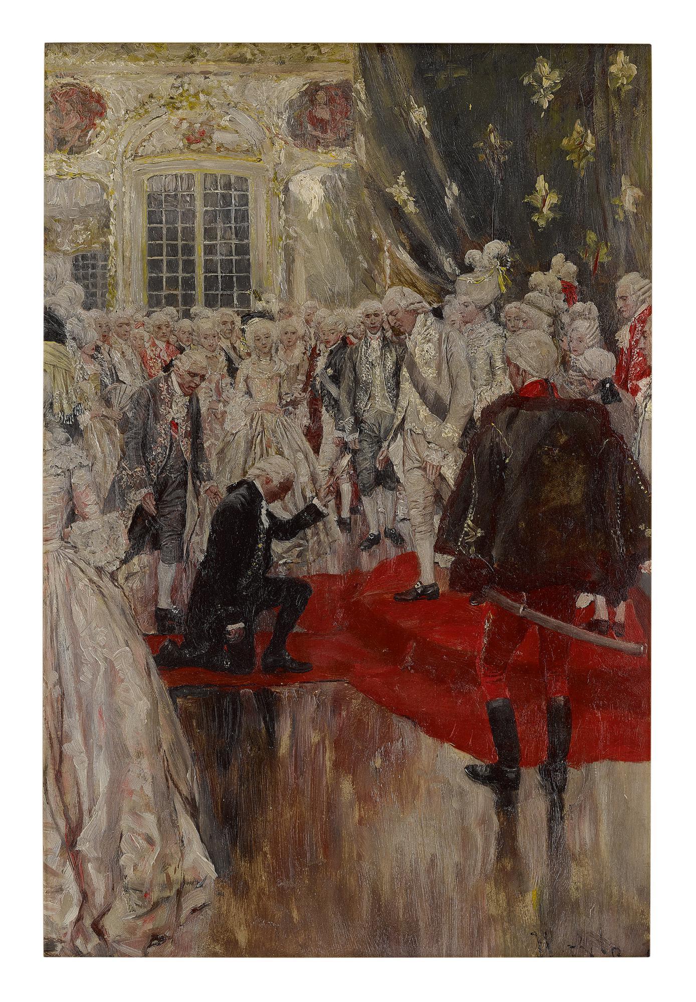 Howard Pyle - At The Same Time He Extended Toward King Louis The Precious Memorial