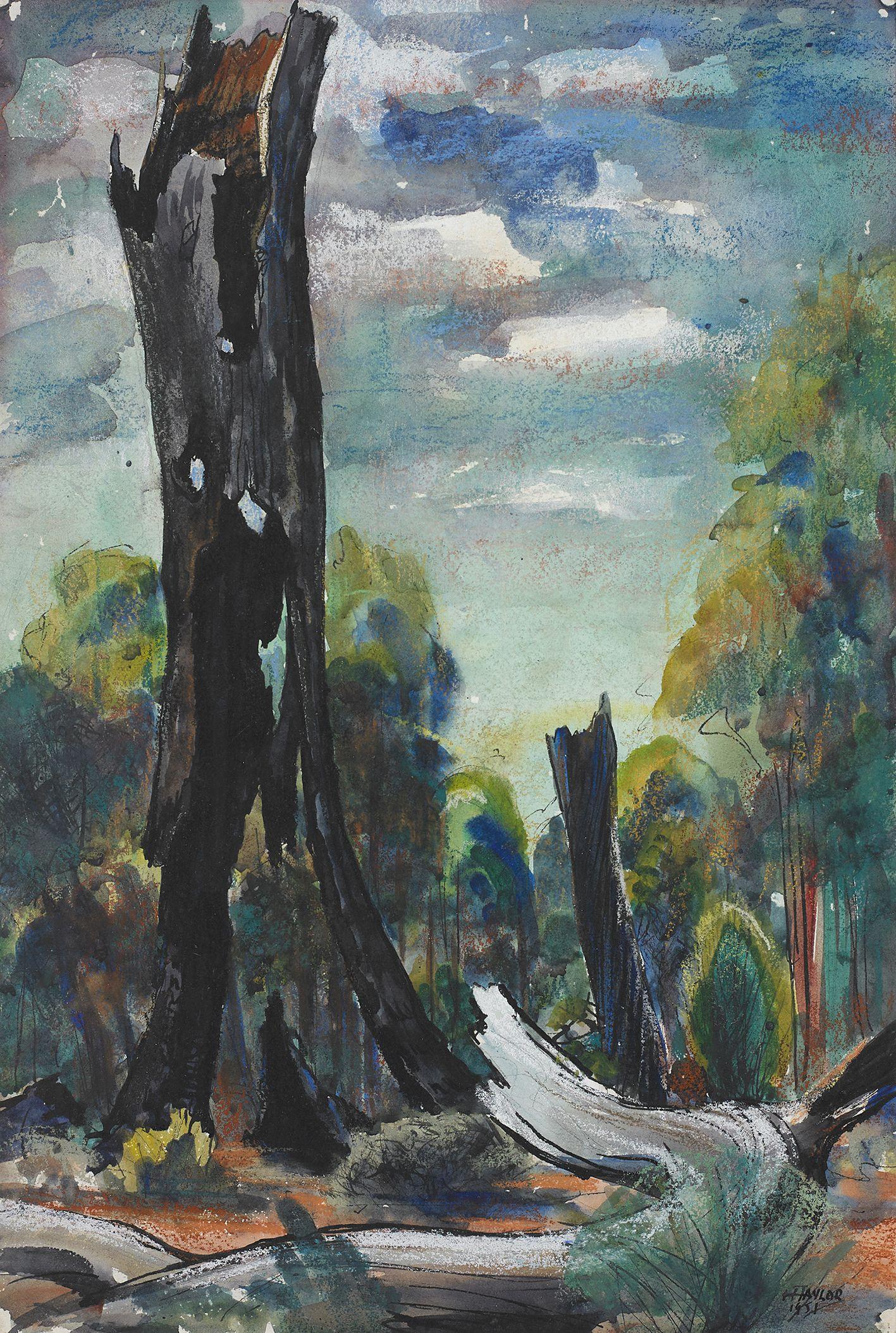 Howard Taylor - Untitled (Burnt Tree Trunk), 1951