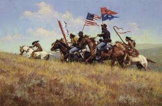 Howard Terpning - Flags on the Frontier