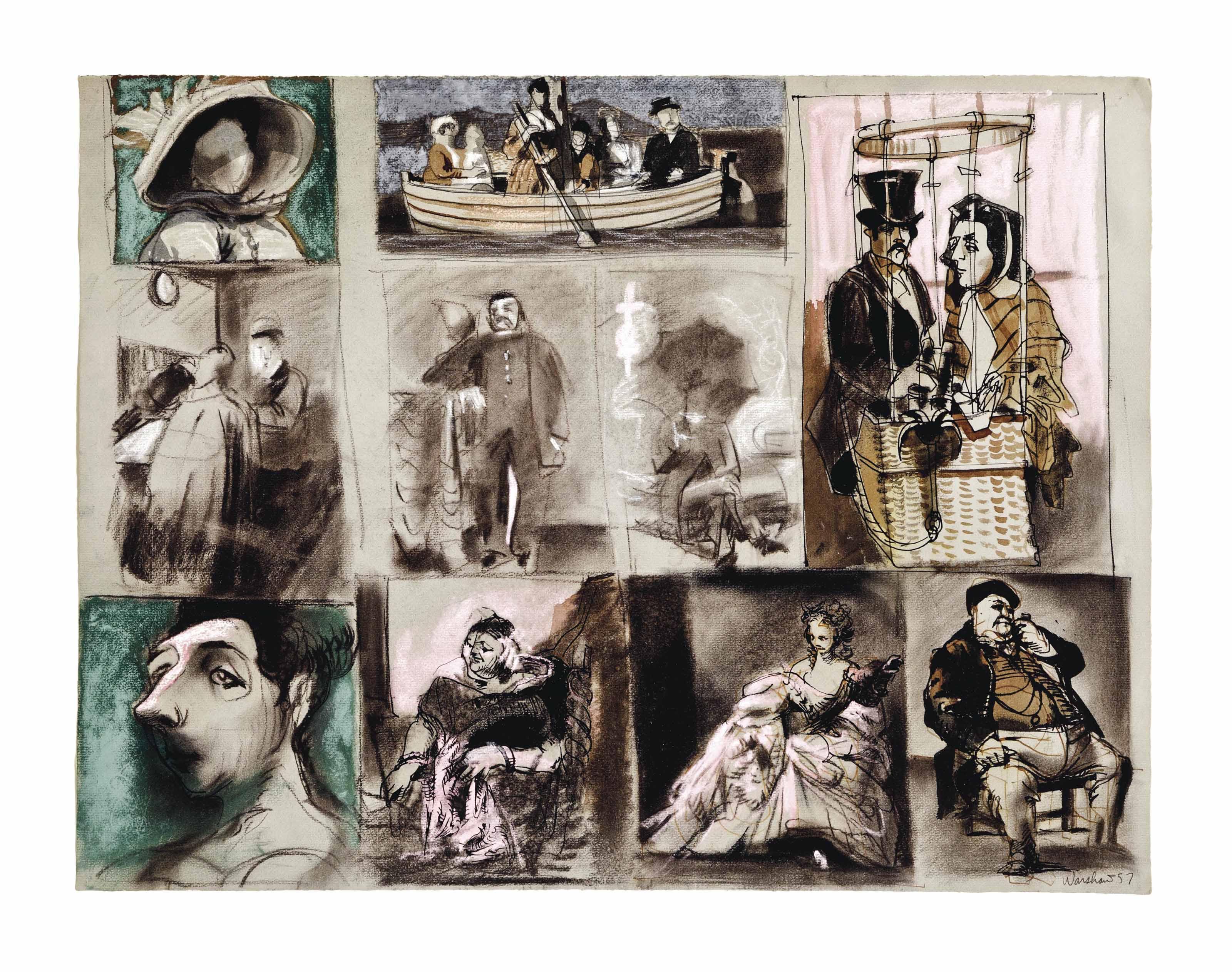 Howard Warshaw - Page of Drawings