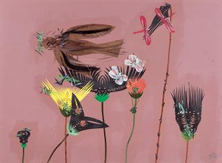 Hsia Yan - A Bird Eating Mantis(Painted In 2003)