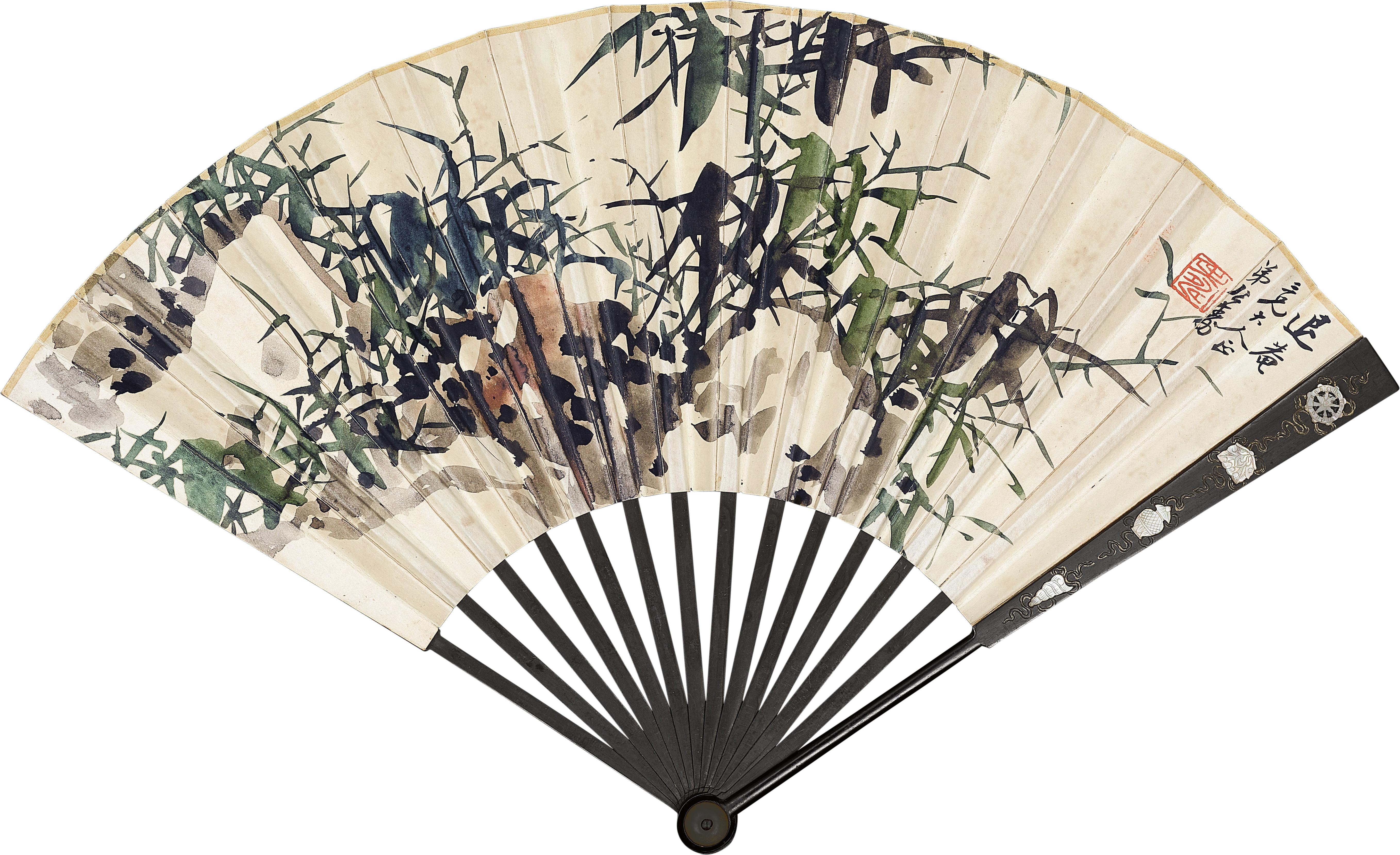 Hu Gongshou - Bamboo and Rock; Landscape