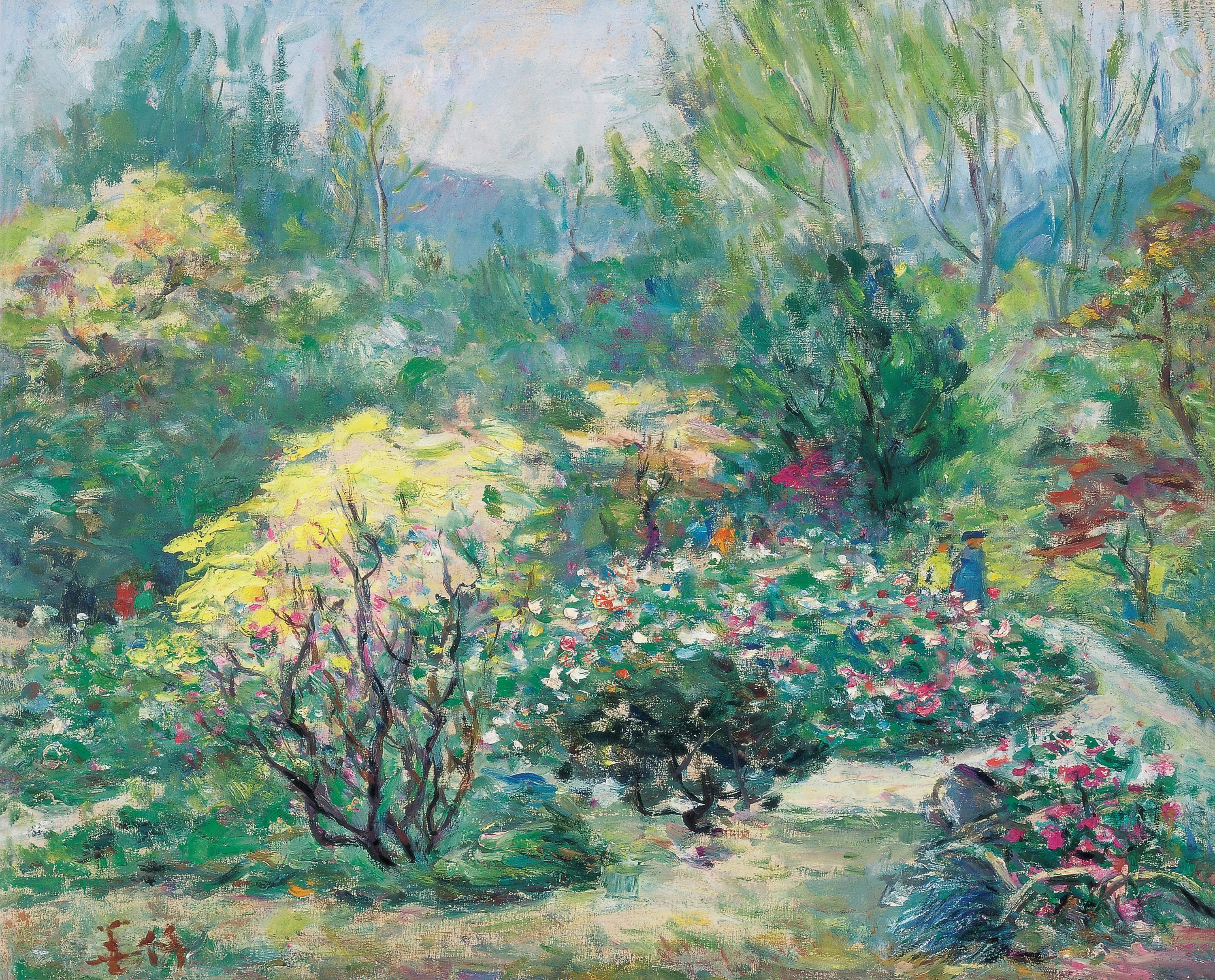 Hu Shanyu - The Season Of Blossoming Peony (Painted In 1989)