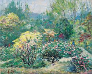 Hu Shanyu - The Season Of Blossoming Peony (Painted In 1989)