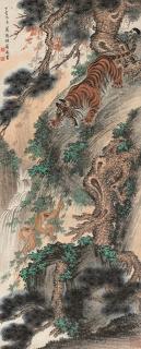 Hu Shuang\'An - Tiger and monkeys