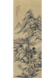 Hu Xigui - Ink Landscape, 1881