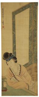 Hu Xigui - Woman Leaning On A Window