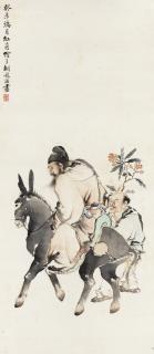 Hu Xigui - Zhong Kui Riding A Donkey