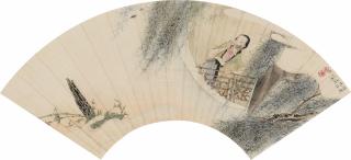 Hu Yefo - A Beauty Standing by the Window