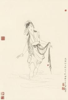 Hu Yefo - Laundry Girl On Riverside