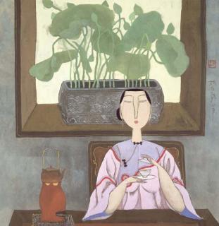 Hu Yongkai - Enjoying Tea