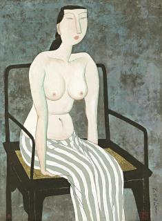 Hu Yongkai - Seated Nude
