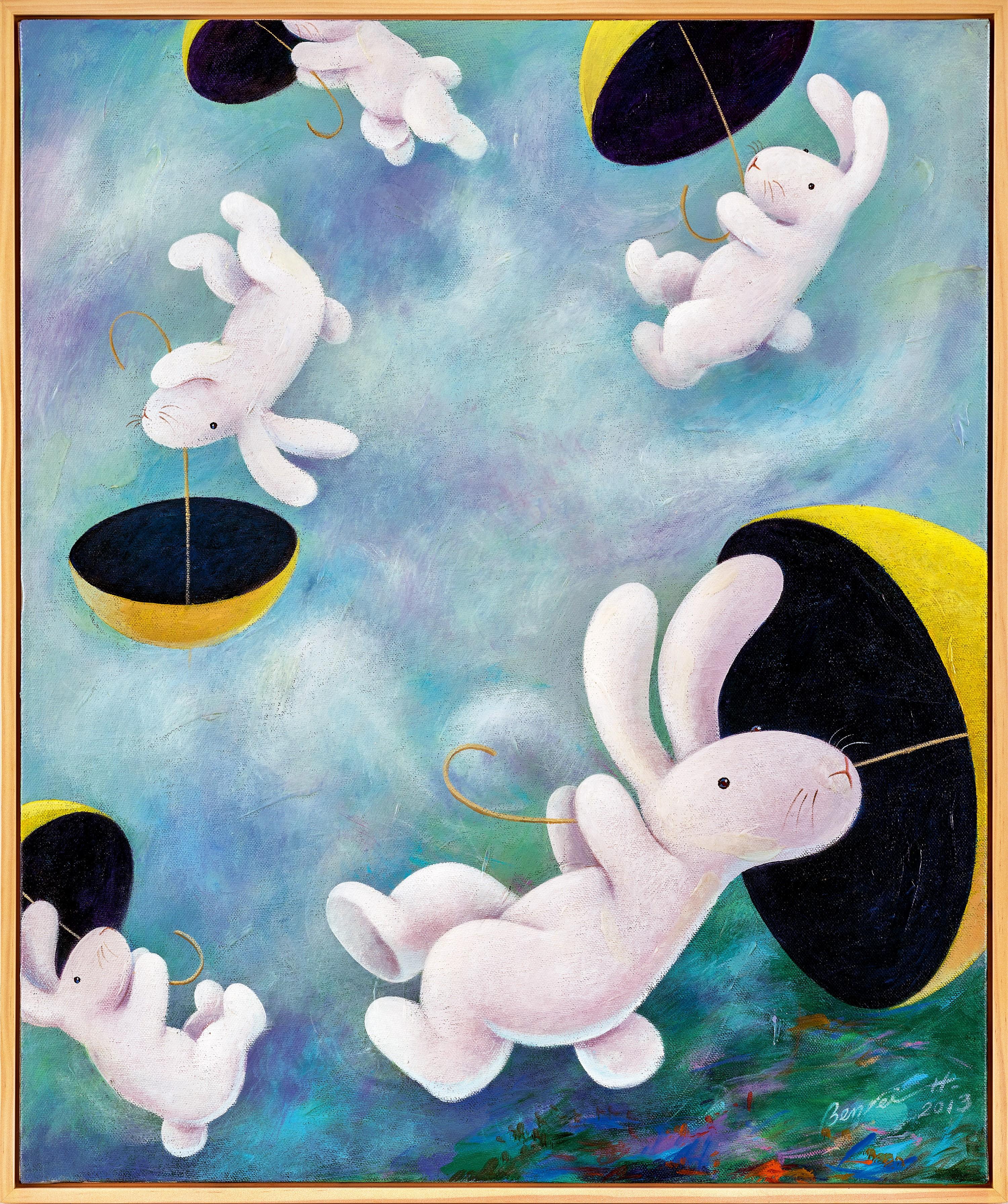Huang Benrei - Bunnies Don\'T Fly, Wind Makes Them (Painted In 2013)