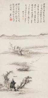 Huang Binhong - Boating on the River