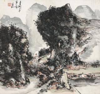 Huang Binhong - Qing Cheng Mountain