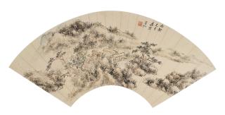 Huang Binhong - Reading by the Water