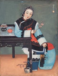 Huang Dashen - Lady in leisure