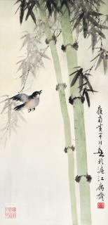 Huang Huanwu - Bamboo and Birds