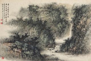 Huang Junbi - Boating under the Bridge