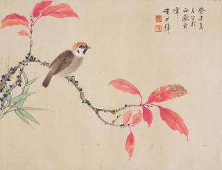 Huang Junbi - Flowers and Bird