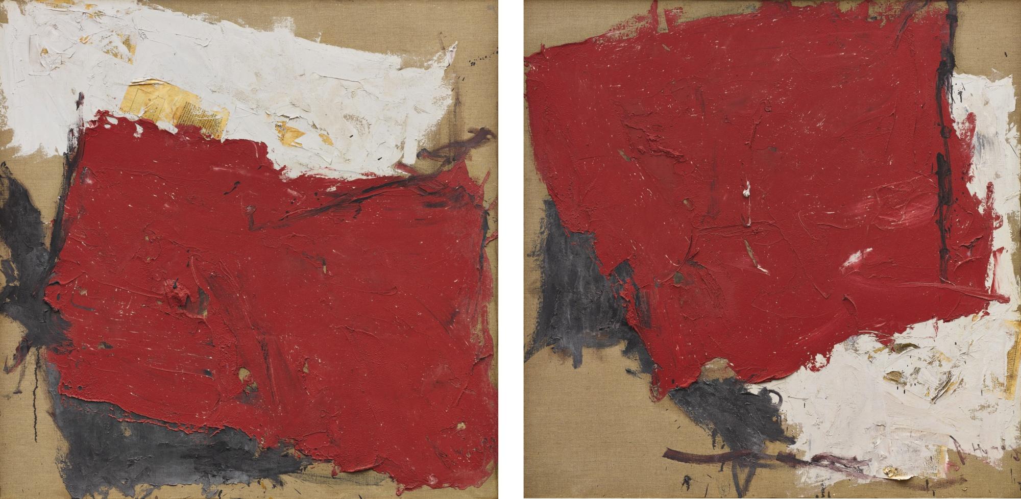 Huang Rui - Red No.1 (Diptych)