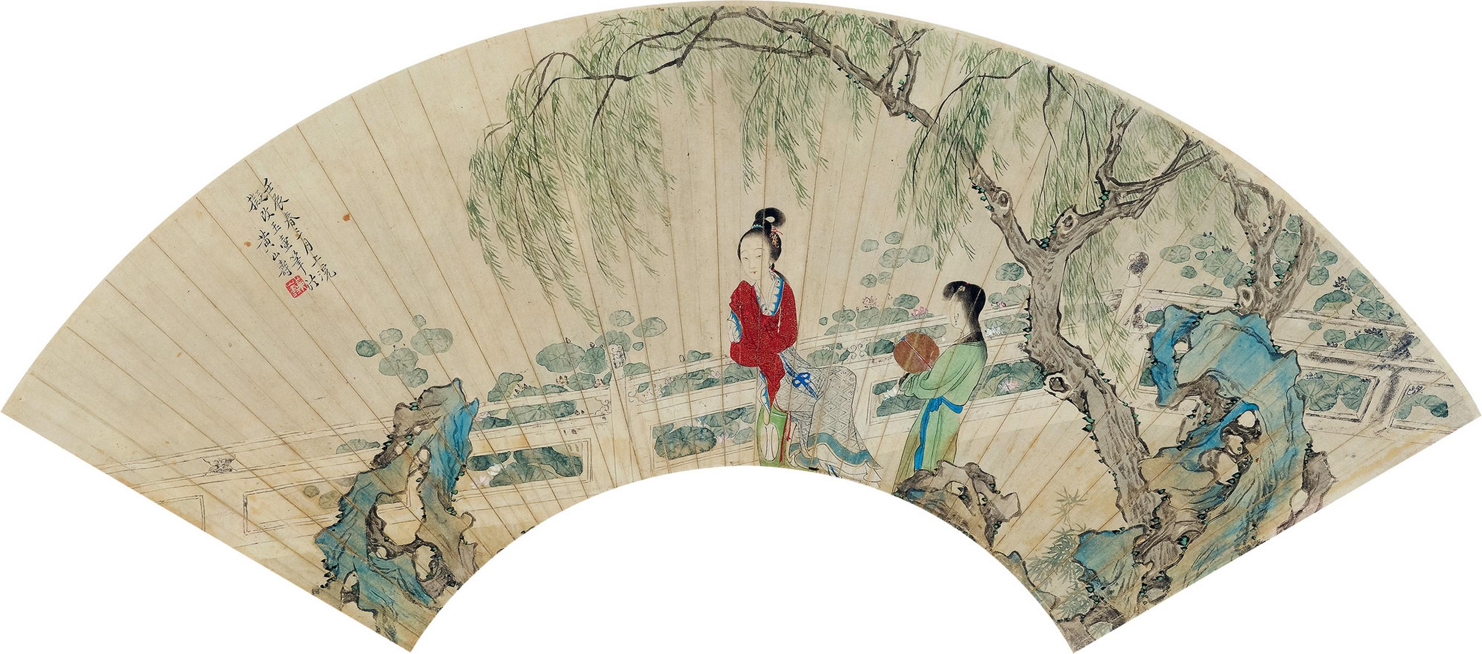 Huang Shanshou - The Girl Sitting Under Willow Tree