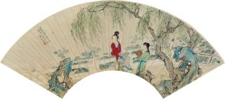 Huang Shanshou - The Girl Sitting Under Willow Tree