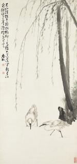 Huang Shen - Egrets under a Willow Tree