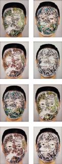 Huang Yan - Chinese Landscape Face Painting Series No.9 (Set Of Eight)