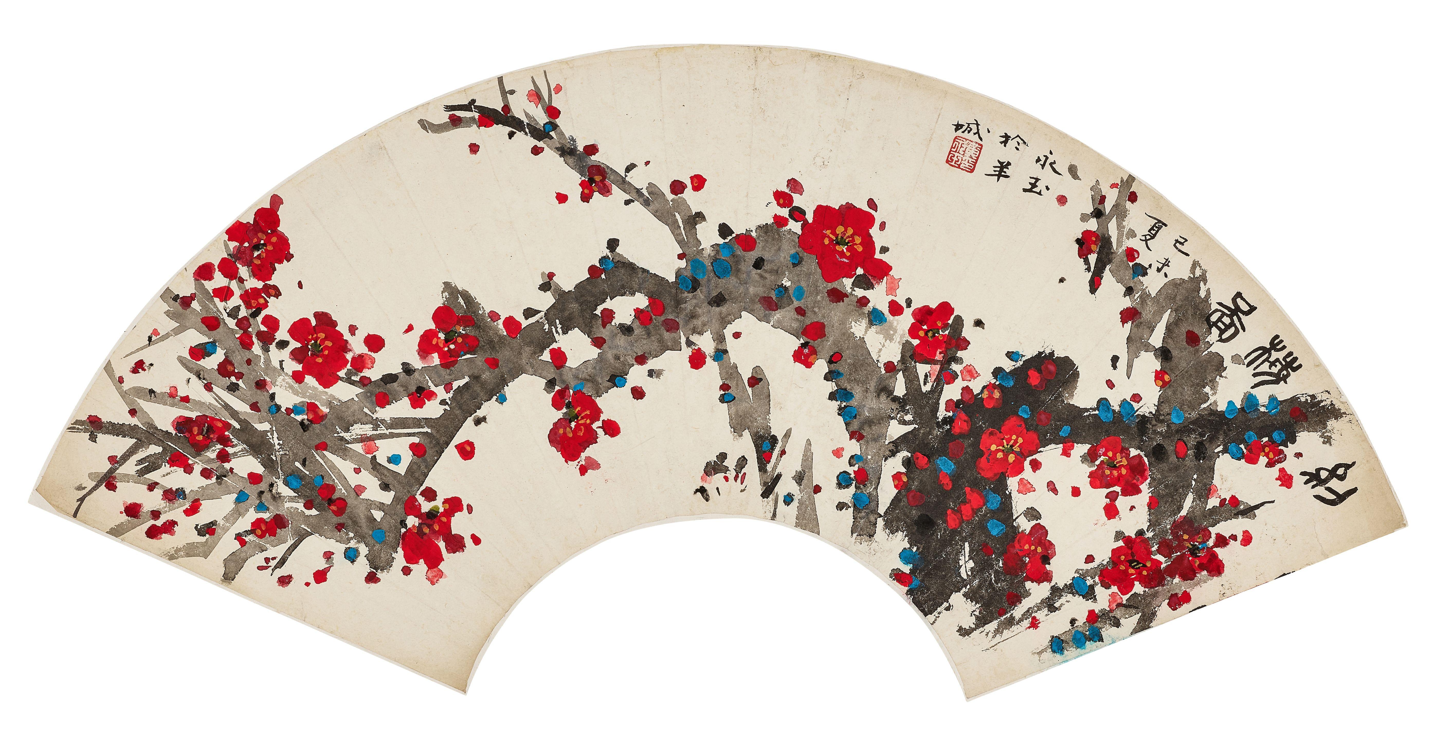 Huang Yongyu - Red Plum Blossom, 1979