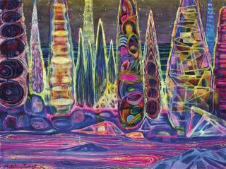 Huang Yuxing - Riverside Grove Under The Starry Night