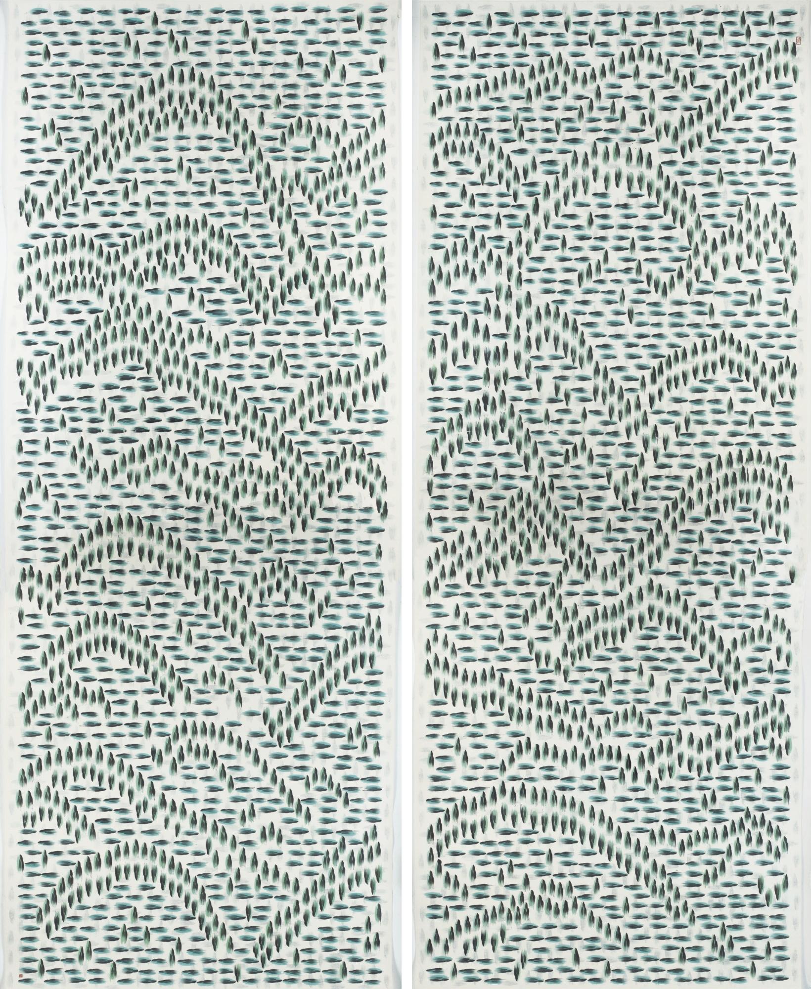 Huang Zhiyang - Three Marks Mountain Spirit No.9 (Diptych)