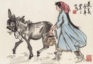 Huang Zhou - Girl and Donkey