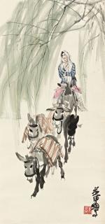 Huang Zhou - Lady with Donkeys