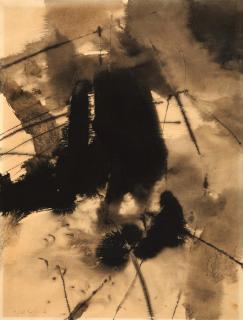 Hubert Berke - Ohne Titel (Schwarze Komposition)