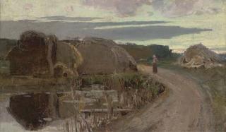 Hubert Coop, R.B.A. - Returning To The Farm At Sunset