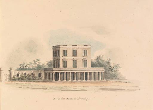 Hubert Cornish - Mr Muir\'s House at Chowringhee, Calcutta (illustrated); and Bungalow at Comidpore, on the river Hooghly