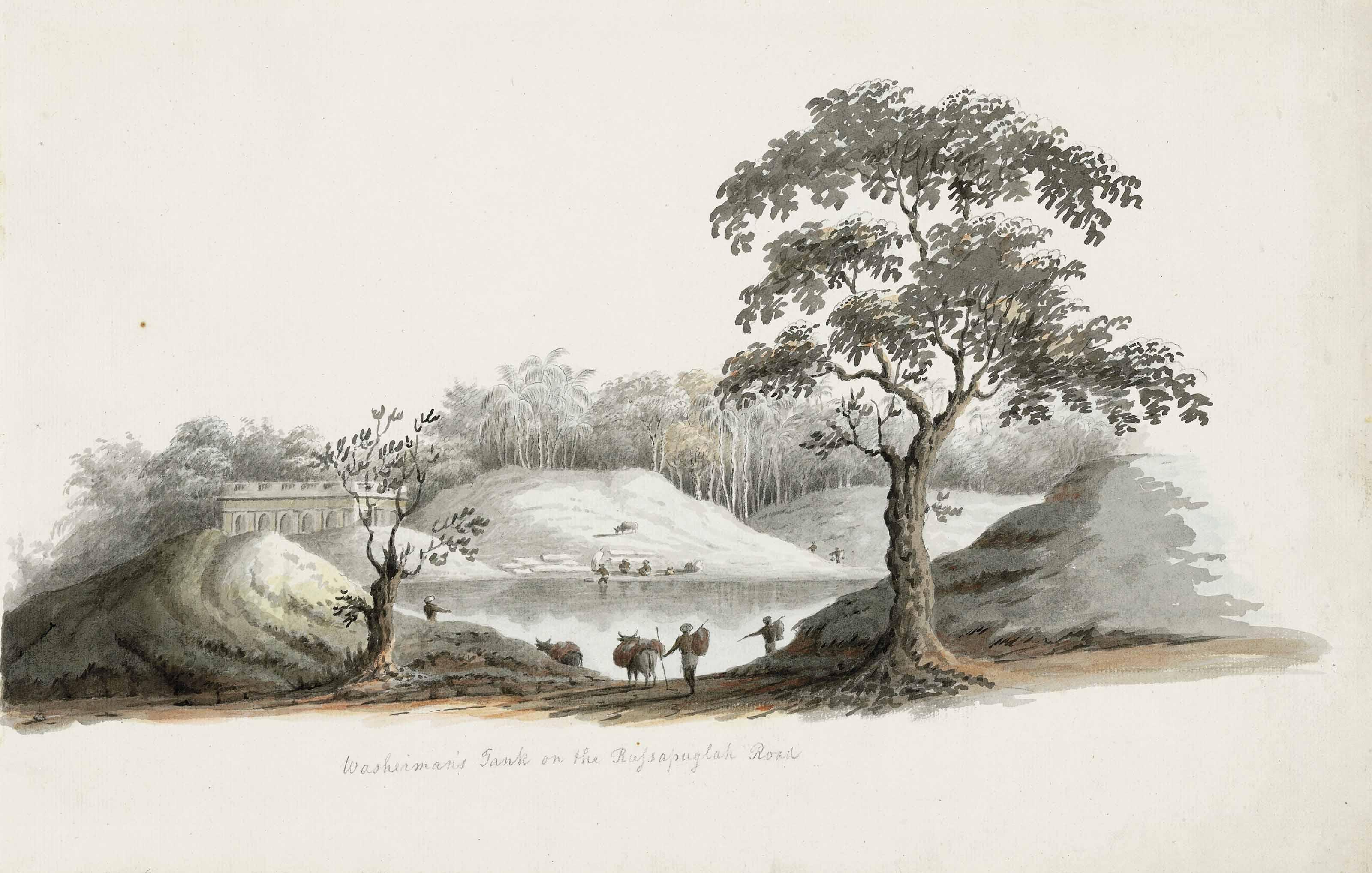 Hubert Cornish - Washerman\'s Tank on the Russapuglah Road, Calcutta