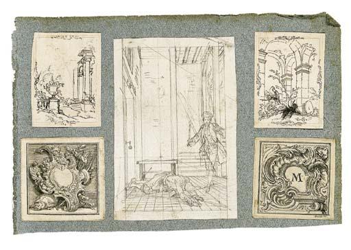 Hubert-François Gravelot - A Collection Of 79 Designs For Bookplates, Metalwork, Prints And Book Illustrations