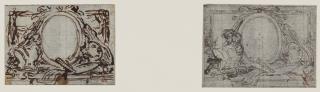 Hubert-François Gravelot - Designs For A Vignette: A) Final Design B) Sketch