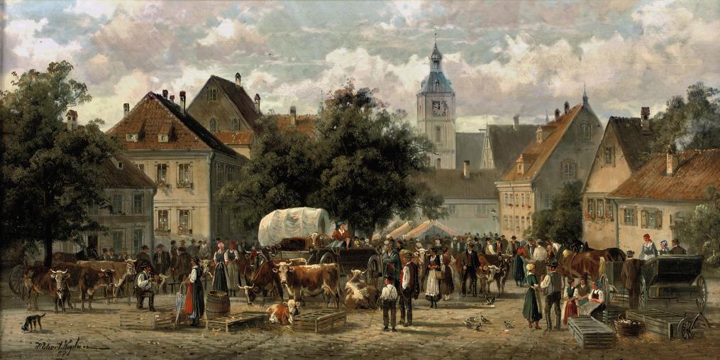 Hubert Kaplan - A Bavarian cattle market