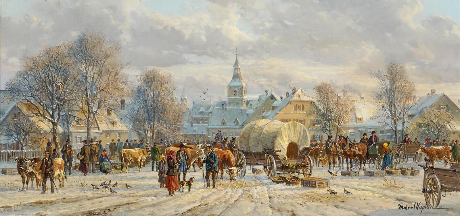 Hubert Kaplan - Winterviehmarkt in Dachau.