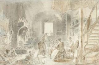 Hubert Robert - A kitchen interior