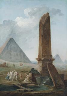 Hubert Robert - Farandole autour de monuments égyptiens
