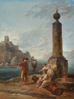 Hubert Robert - Hafenszene (Scène de port).