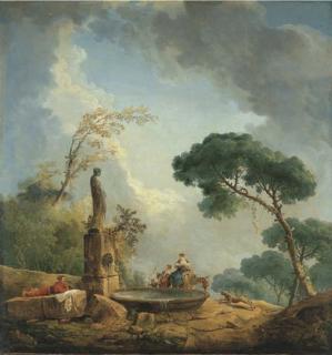 Hubert Robert - La fontaine à la vestale