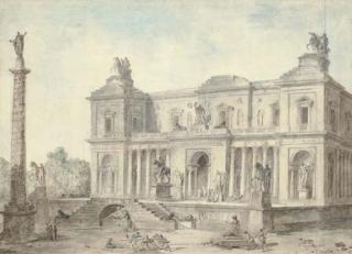Hubert Robert - Le Musée des Antiques